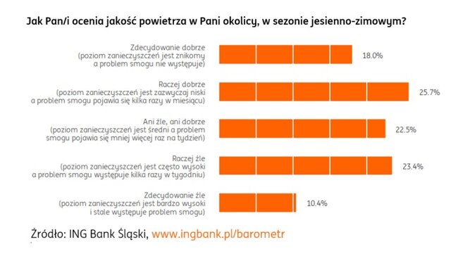 Jak oceniasz jakoś powietrza w swojej okolicy?